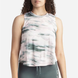 Danskin Women's High-Neck Sleep Tank Top Soft Rayon Size XL Misty Jade